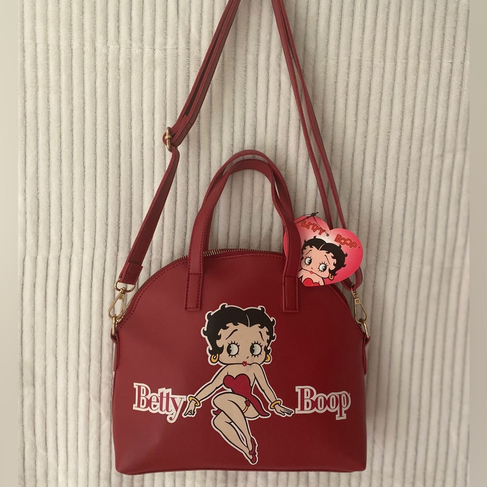 Betty Boop Red satchel style Handbag/ Shoulder Bag - Picture 2 of 12